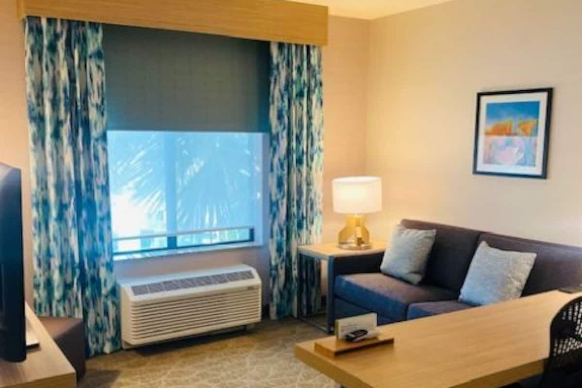 Suite, 1 King Bed | Living area