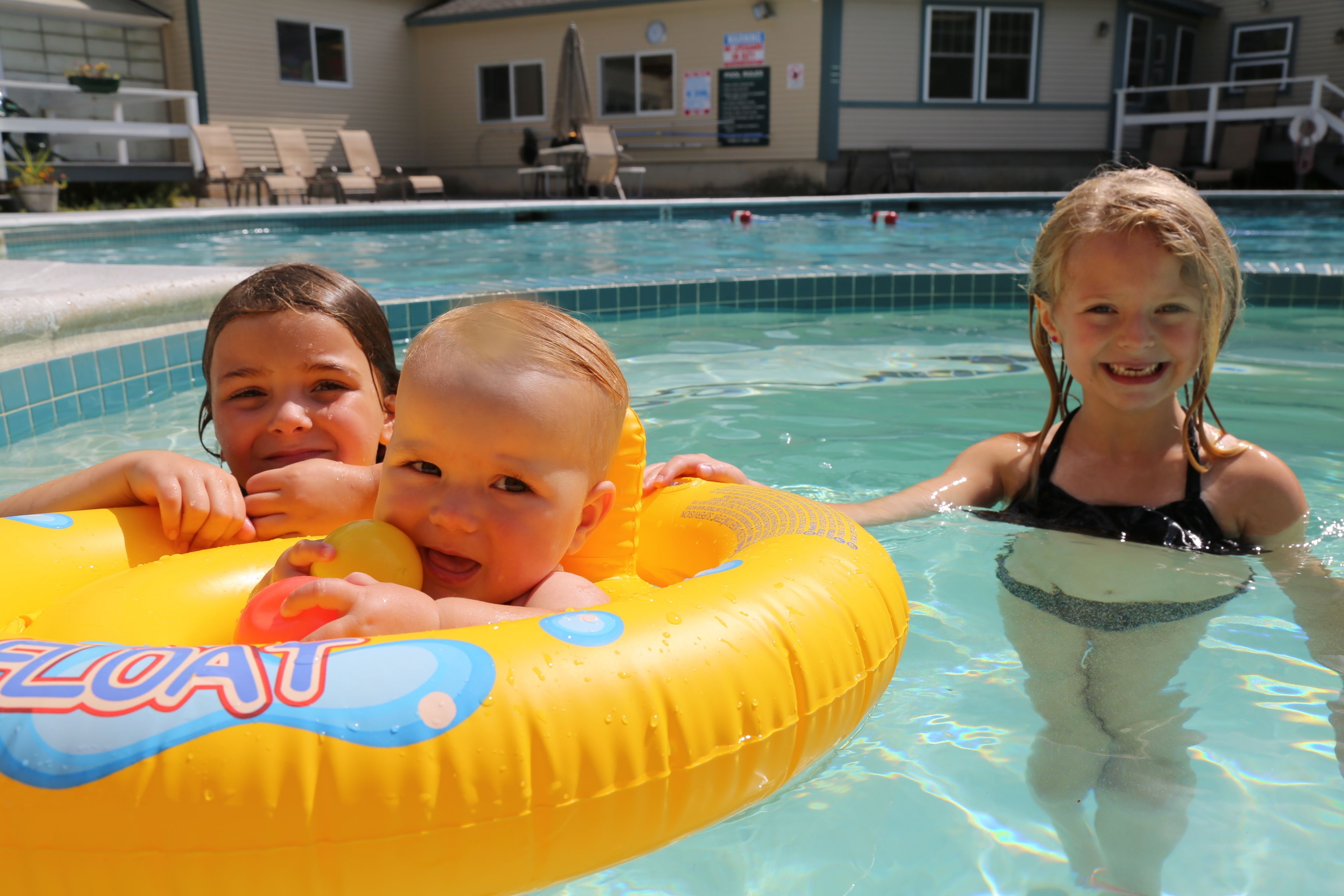 Indoor pool, outdoor pool, pool umbrellas, sun loungers