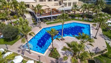 Single Room, Sea View | Pool | Indoor pool, outdoor pool, pool umbrellas, pool loungers