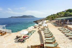 私家海滩、沙滩椅��、海滩遮阳伞、沙滩毛巾