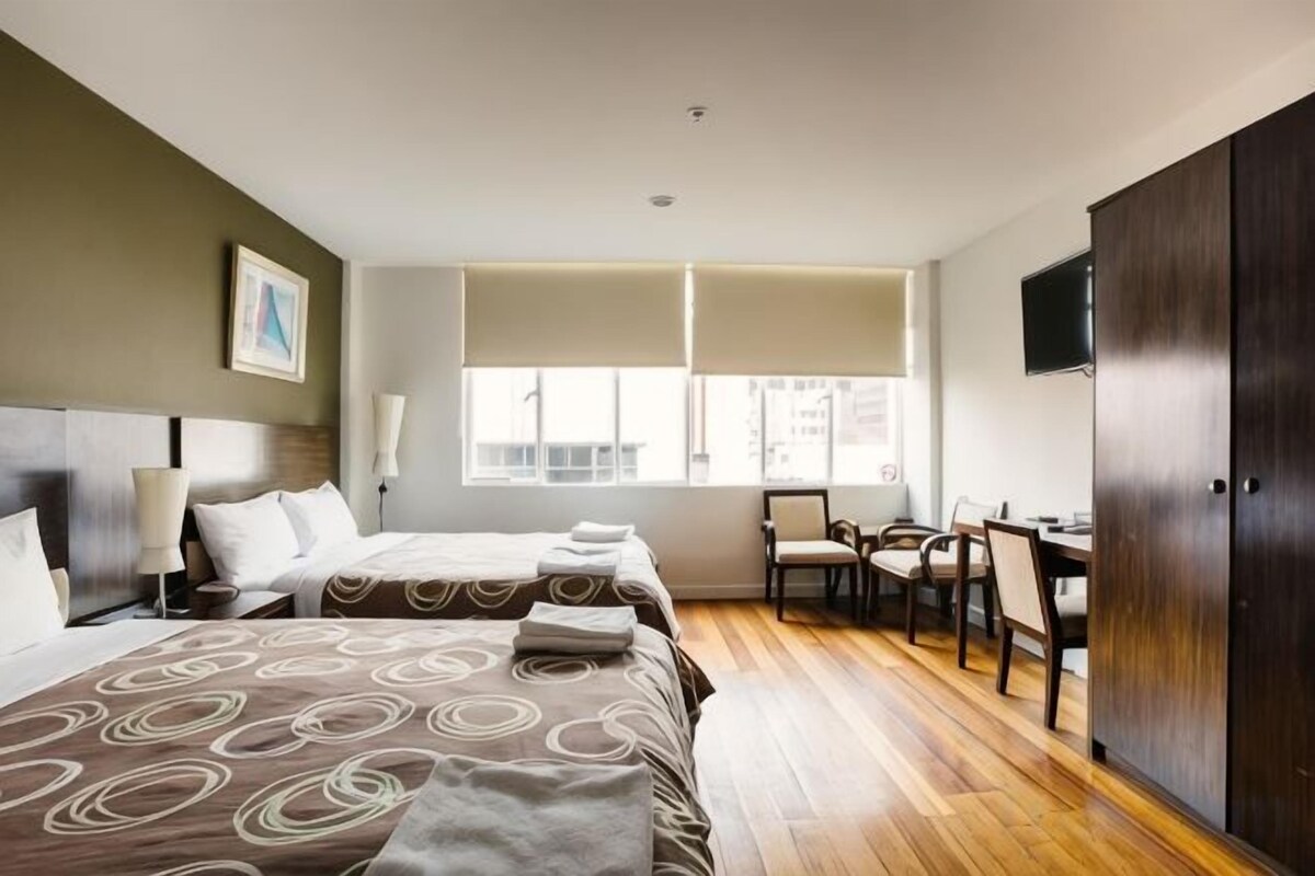 Desk, iron/ironing board (on request), WiFi (free), bed sheets