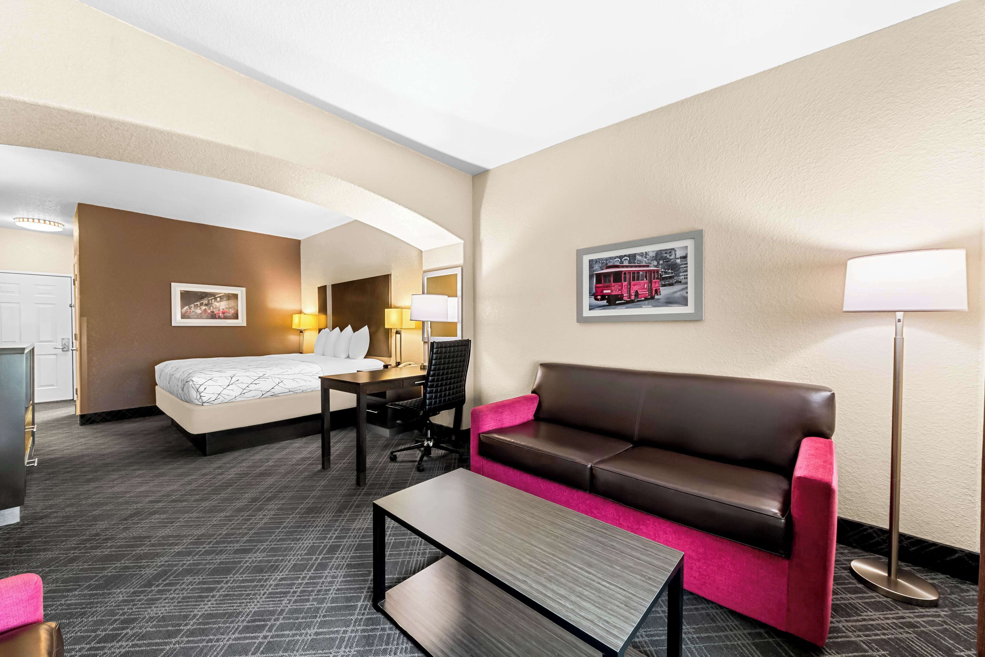 suite, 1 king bed, non smoking, refrigerator & microwave (with sofabed) | premium bedding, in-room safe, desk, laptop workspace