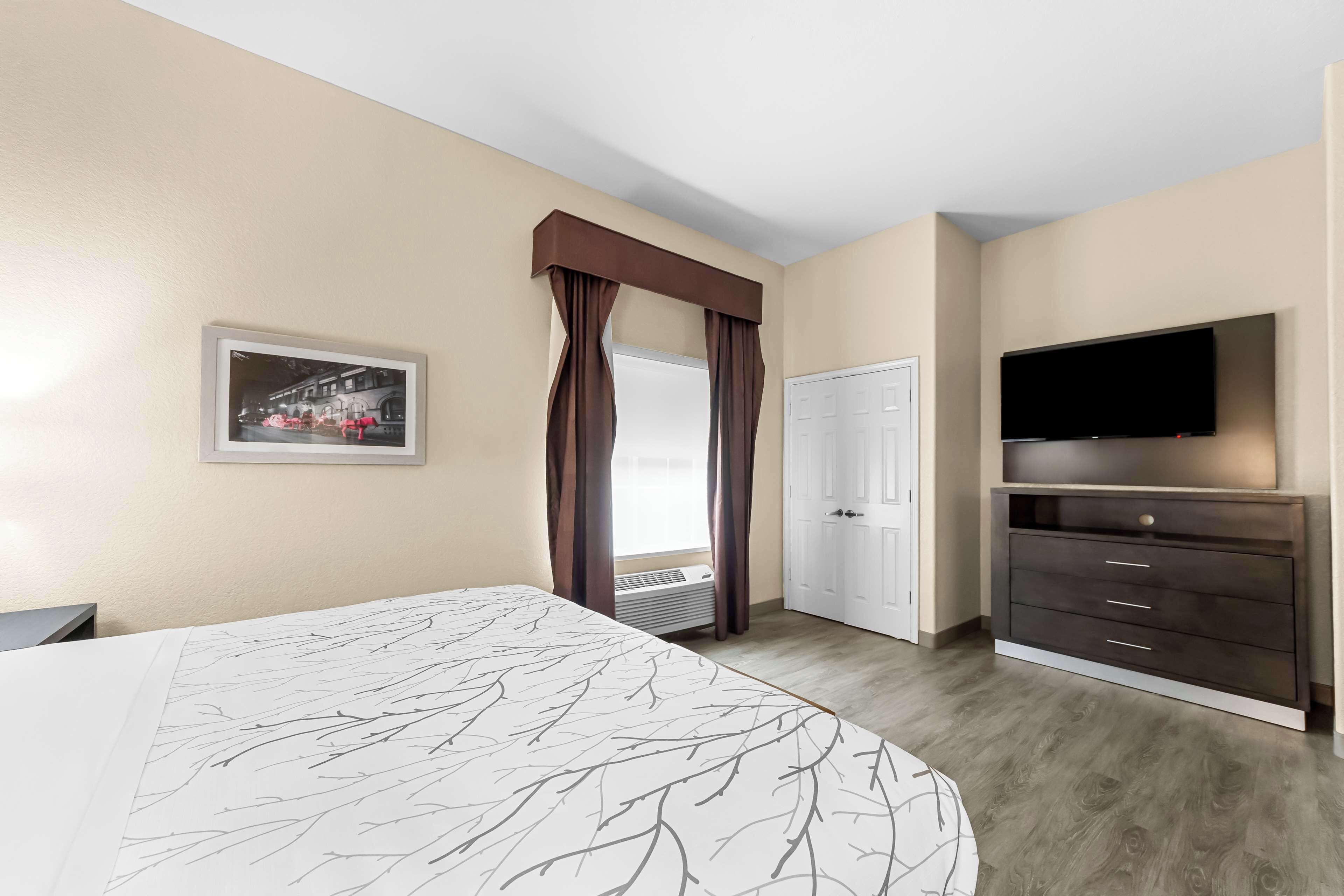 suite, 1 king bed, accessible, non smoking (with sofabed) | premium bedding, in-room safe, desk, laptop workspace