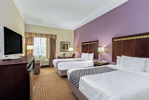 Room, 2 Queen Beds, Accessible, Non Smoking (Mobility,Hearing,Tub w/Grab Bars) | Premium bedding, desk, blackout drapes, iron/ironing board