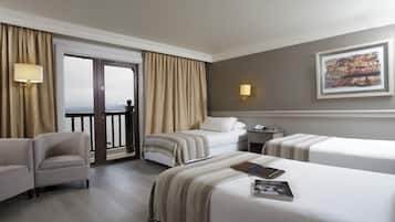 Superior Triple Room, Sea View | 1 bedroom, premium bedding, down comforters, in-room safe