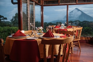 Breakfast, lunch served; local and international cuisine, garden views