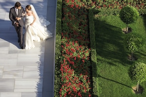 Outdoor wedding area