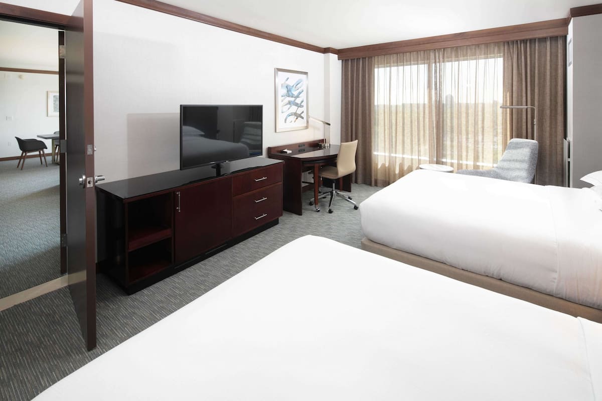 Premium bedding, pillow-top beds, in-room safe, desk