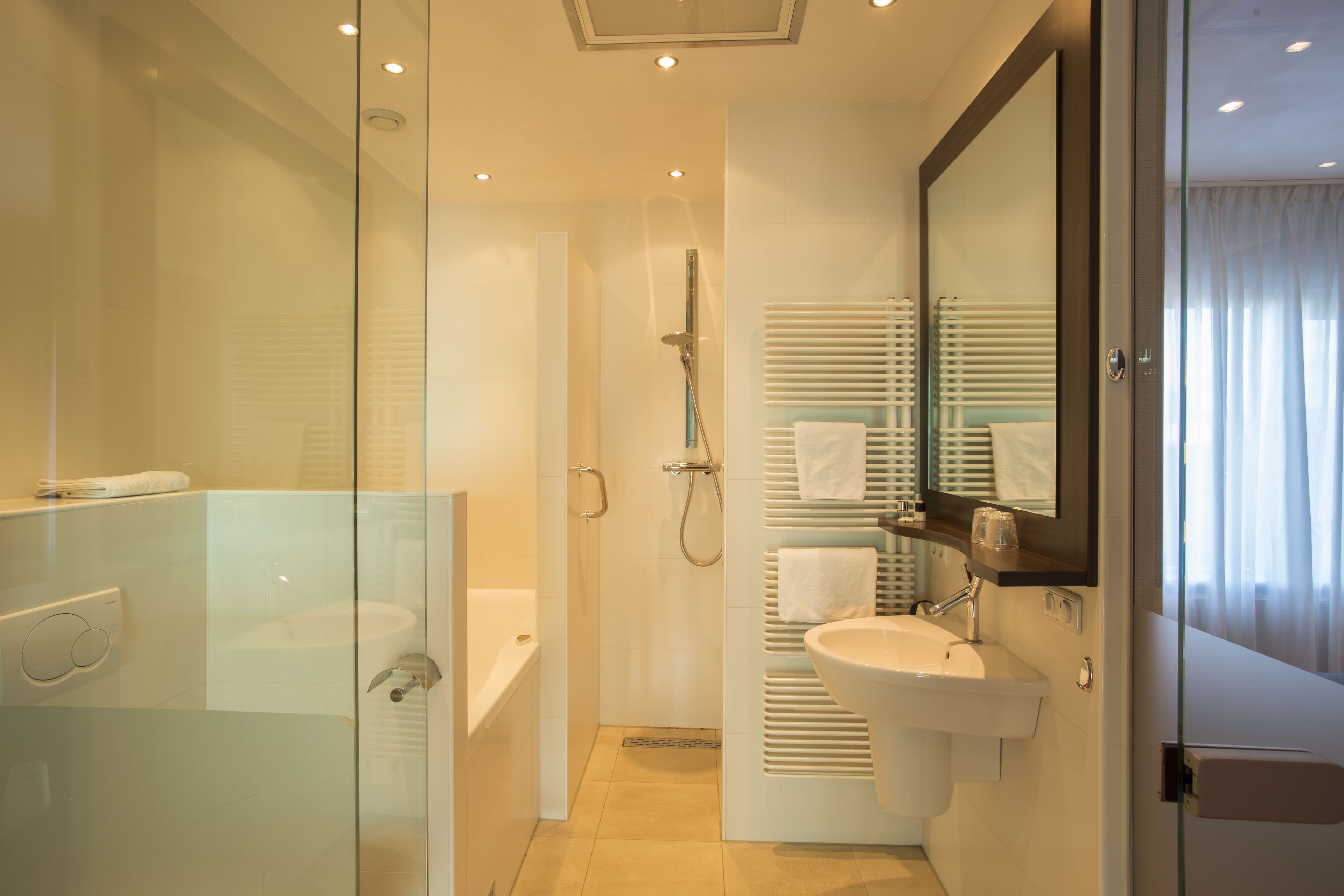 free toiletries, hair dryer, towels, soap