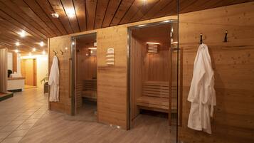 Outdoor treatment area, sauna, hot tub, steam room, body treatments