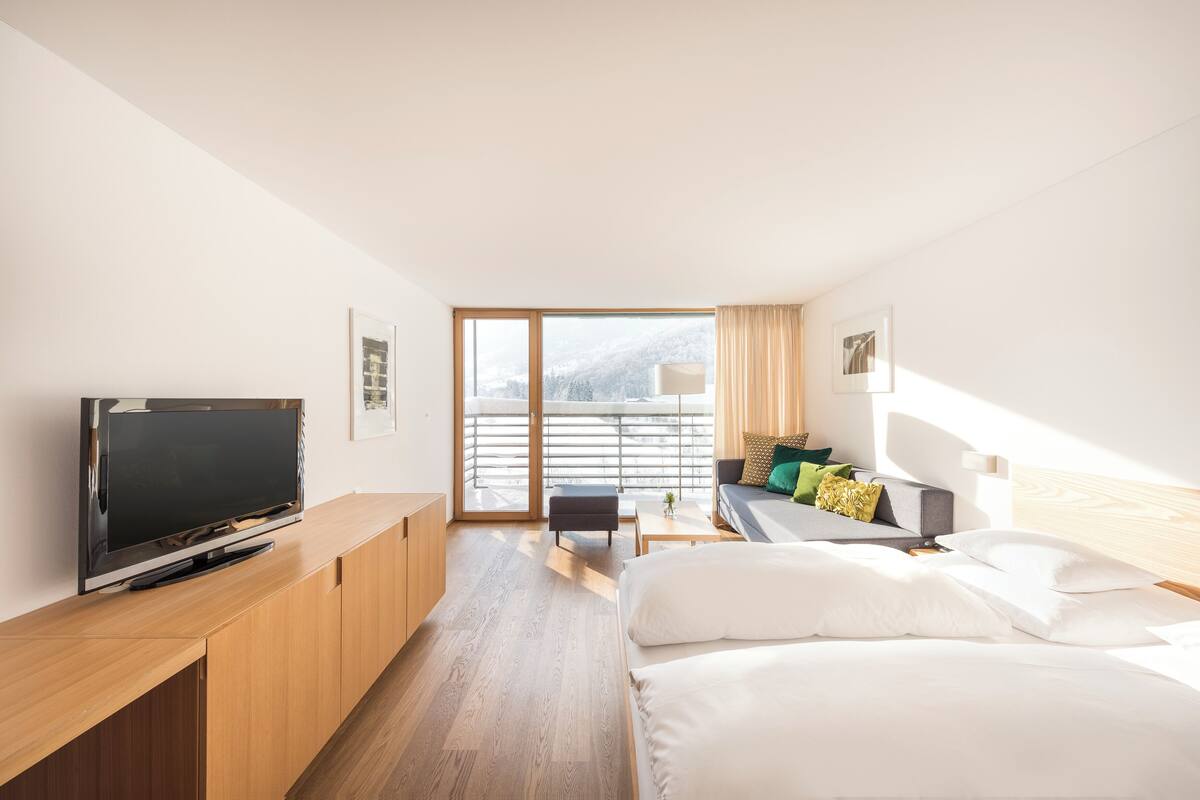 superior double room | down duvets, in-room safe, desk, laptop workspace