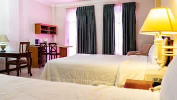 Junior Suite, 2 Double Beds, Kitchenette | Premium bedding, in-room safe, desk, iron/ironing board