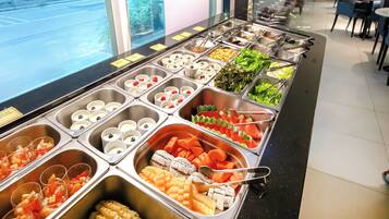 Daily buffet breakfast for a fee