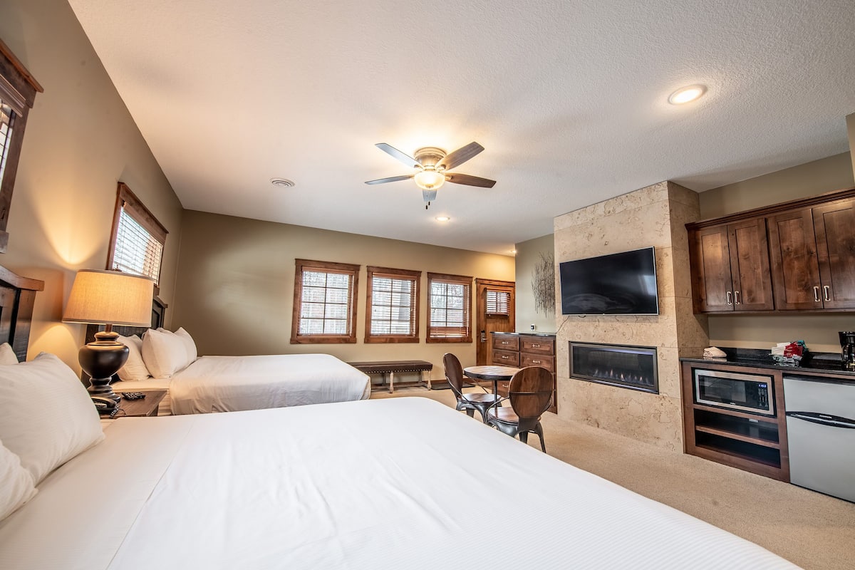 studio garden cottage on main property | desk, iron/ironing board, bed sheets