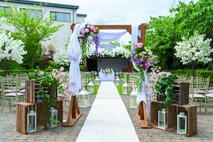 Outdoor wedding area
