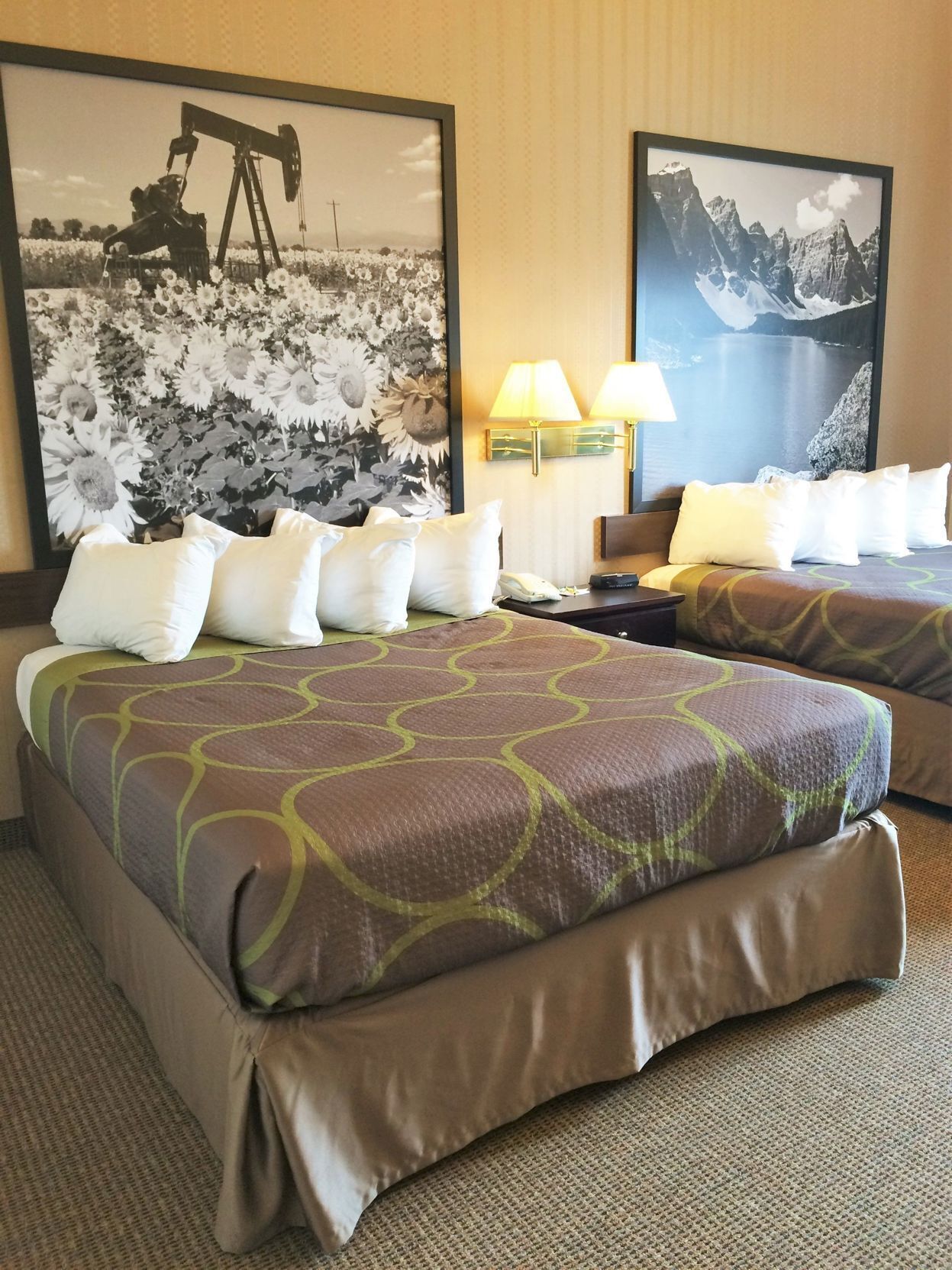 Desk, blackout drapes, iron/ironing board, free cribs/infant beds