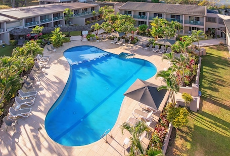 2 outdoor pools, open 8:00 AM to 8:00 PM, pool umbrellas, sun loungers