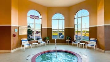 Indoor pool, pool loungers