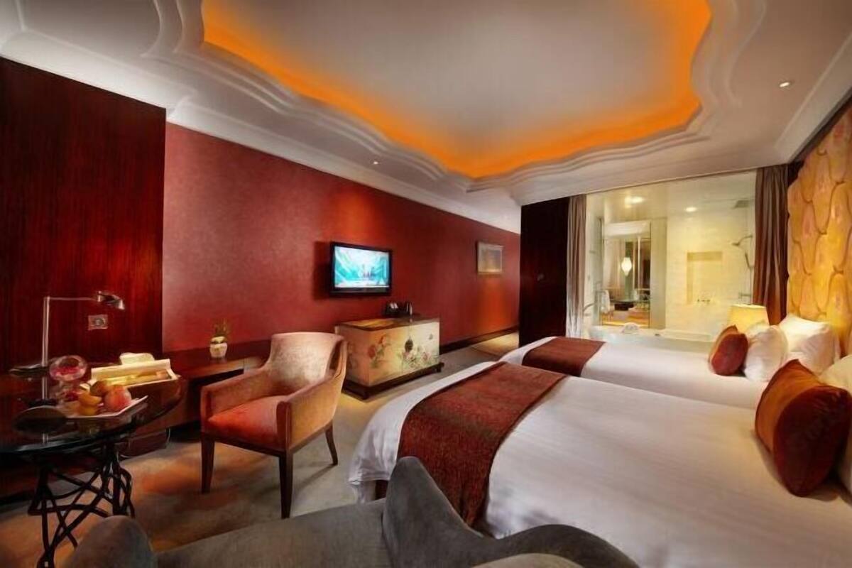 Premium bedding, down duvets, memory-foam beds, minibar