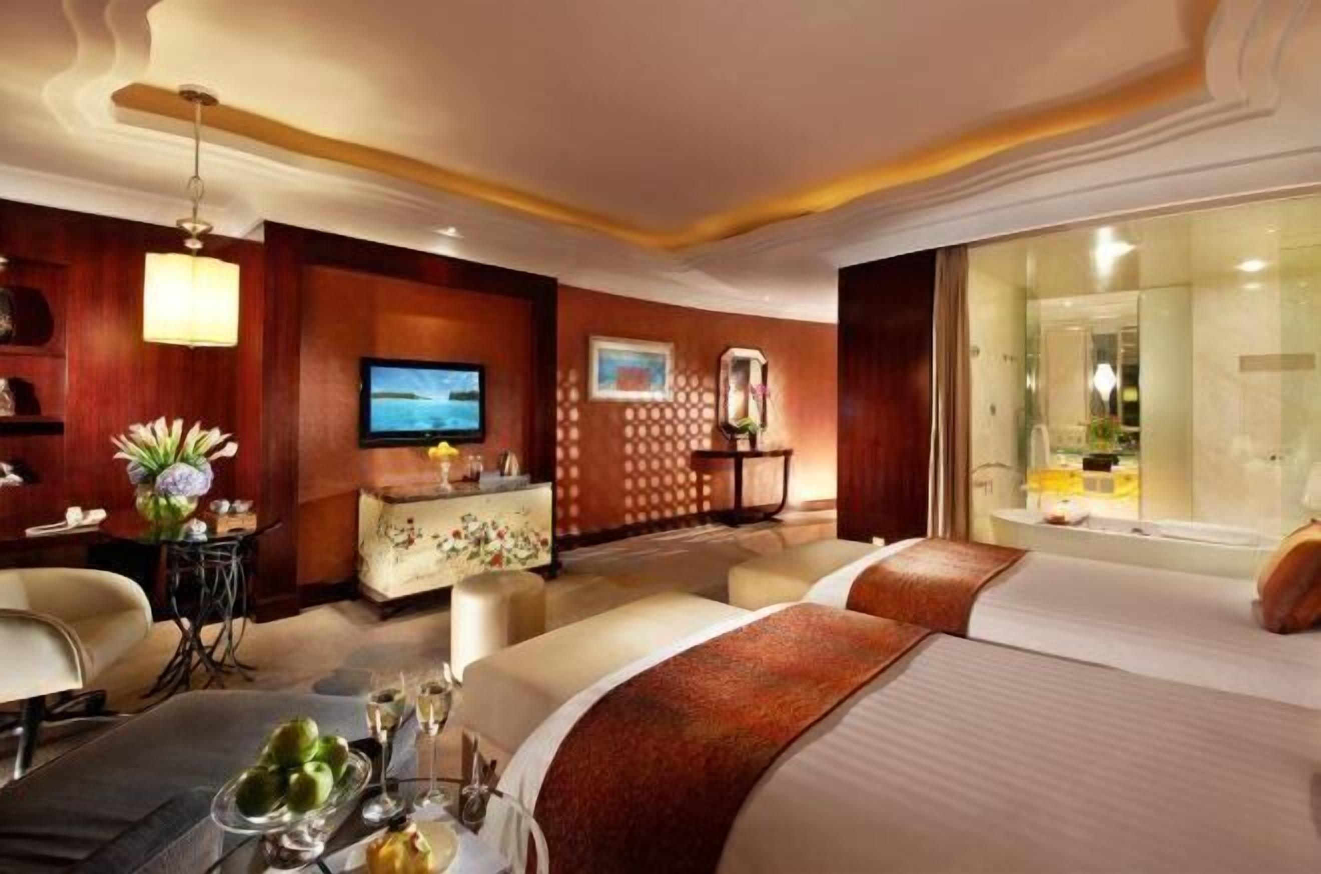 Premium bedding, down duvets, memory-foam beds, minibar