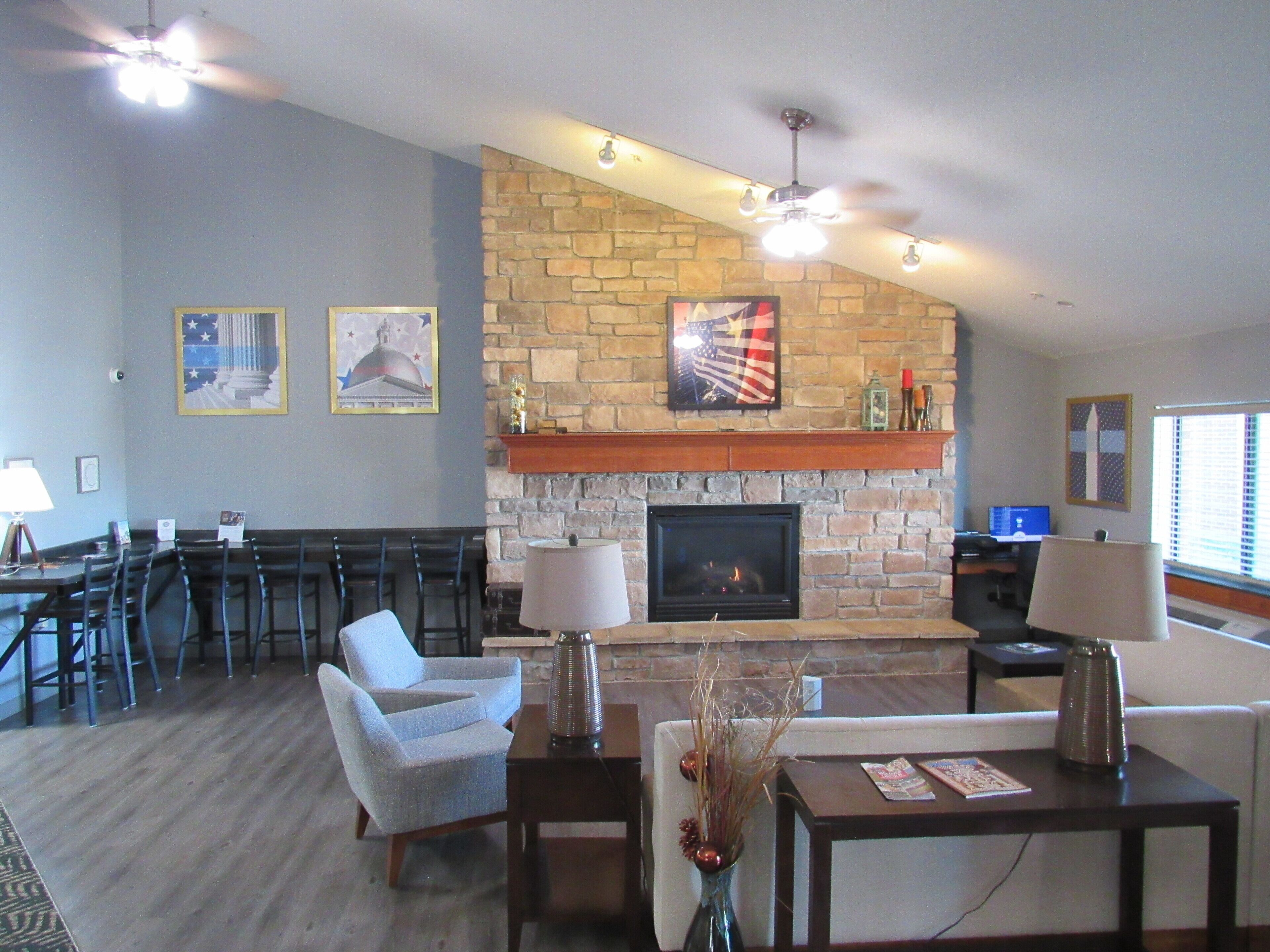 Sitteområde i lobbyen