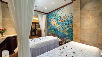 Phòng trị liệu đôi, trị liệu toàn thân, massage đá nóng, massage mô sâu