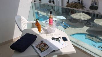Double or Twin Room, Pool View | Balcony