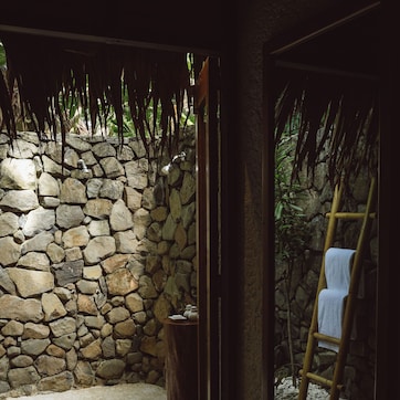 Pool Villa | Bathroom | Shower, eco-friendly toiletries, hair dryer, bathrobes