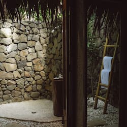 Pool Villa | Bathroom | Shower, eco-friendly toiletries, hair dryer, bathrobes