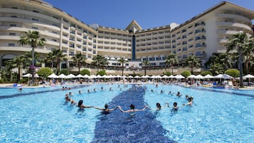 Indoor pool, outdoor pool, free cabanas, sun loungers