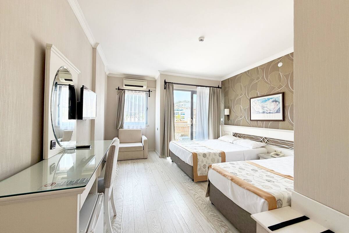 Ropa de cama de alta calidad y minibar