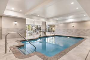 Indoor pool, open 5 AM to 10 PM, sun loungers