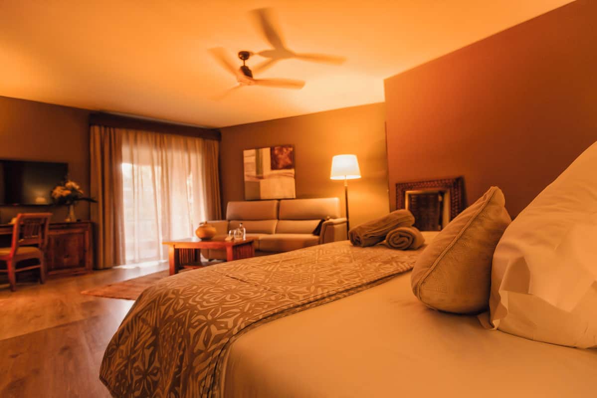 junior suite, 1 bedroom, terrace, garden view | 1 bedroom, premium bedding, select comfort beds, minibar