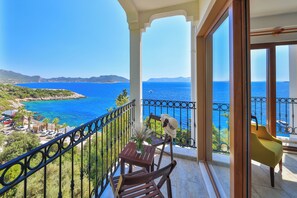 Superior Room, Multiple Beds, Balcony, Sea View | View from room - Medusa Hotel (Kas)