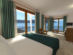 Superior Room, 1 Queen Bed with Sofa bed, Balcony, Sea View