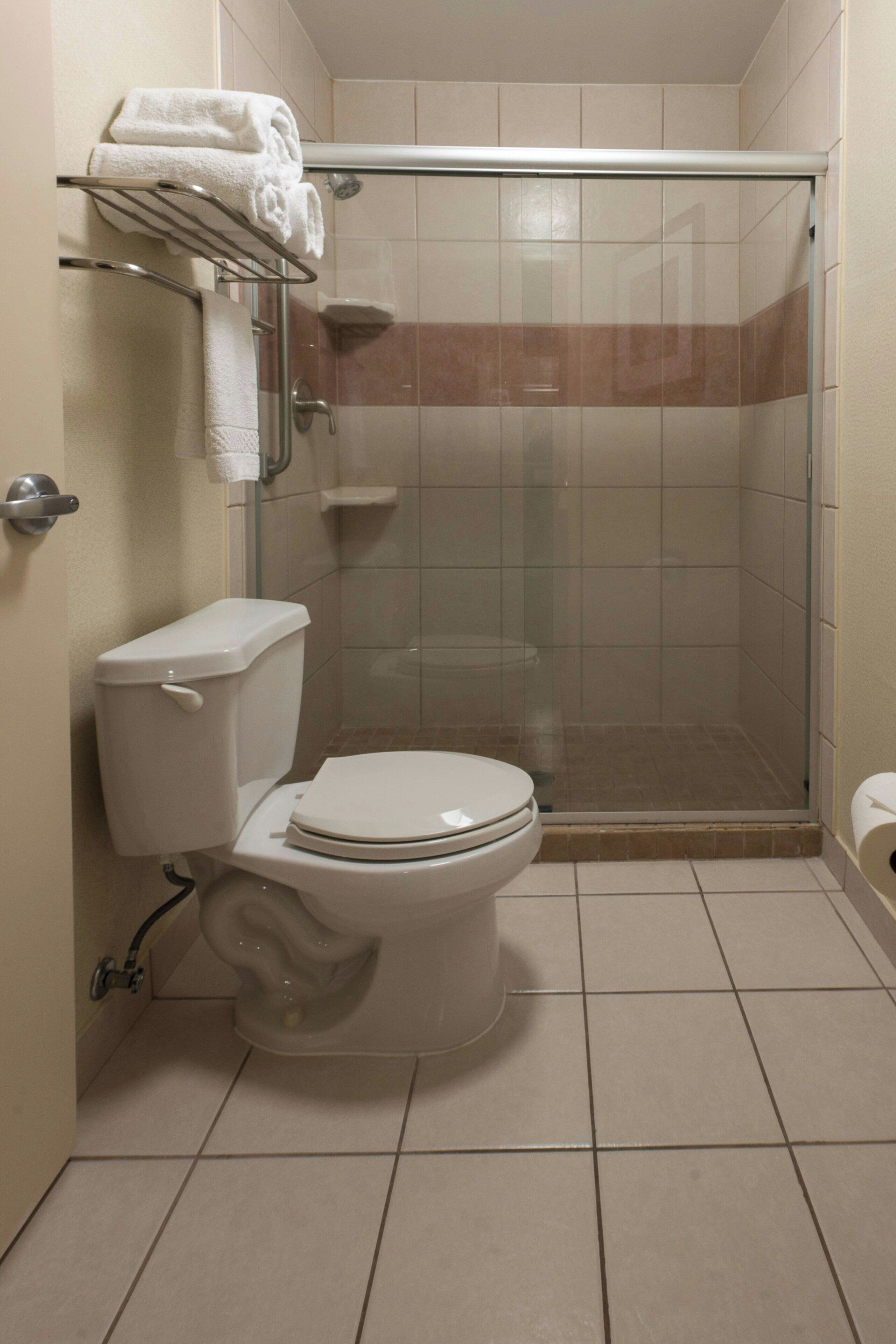 free toiletries, hair dryer, towels