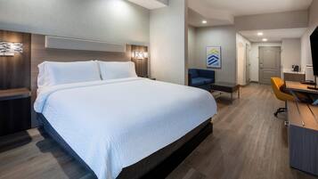 In-room safe, desk, laptop workspace, iron/ironing board