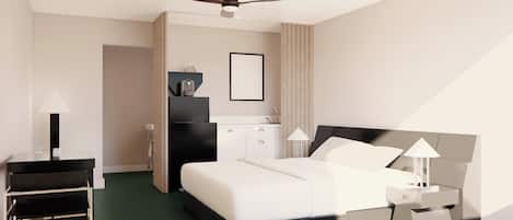 Sengetøy av topp kvalitet, strykejern/-brett og wi-fi (inkludert)