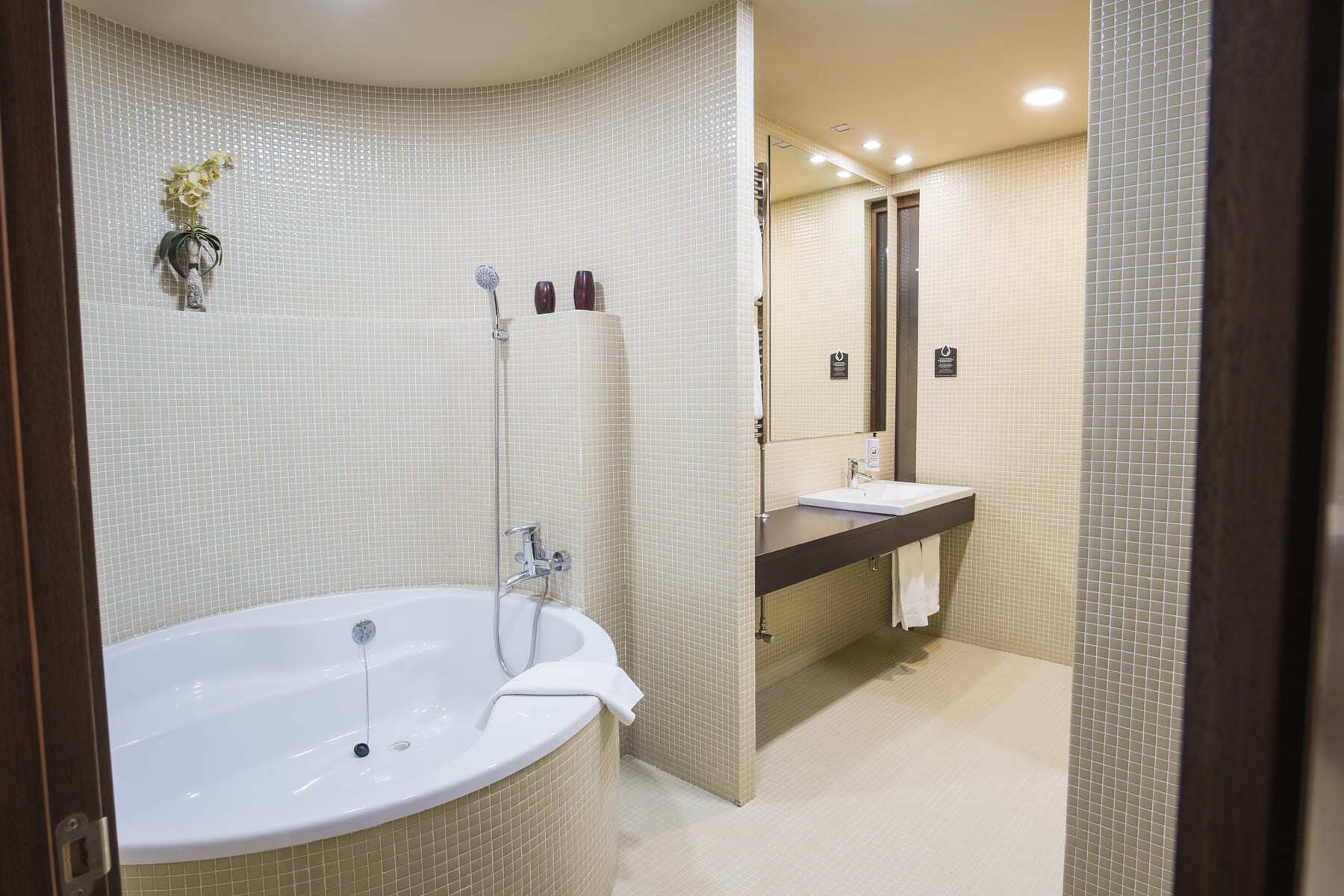 family room | bathroom | free toiletries, hair dryer, towels