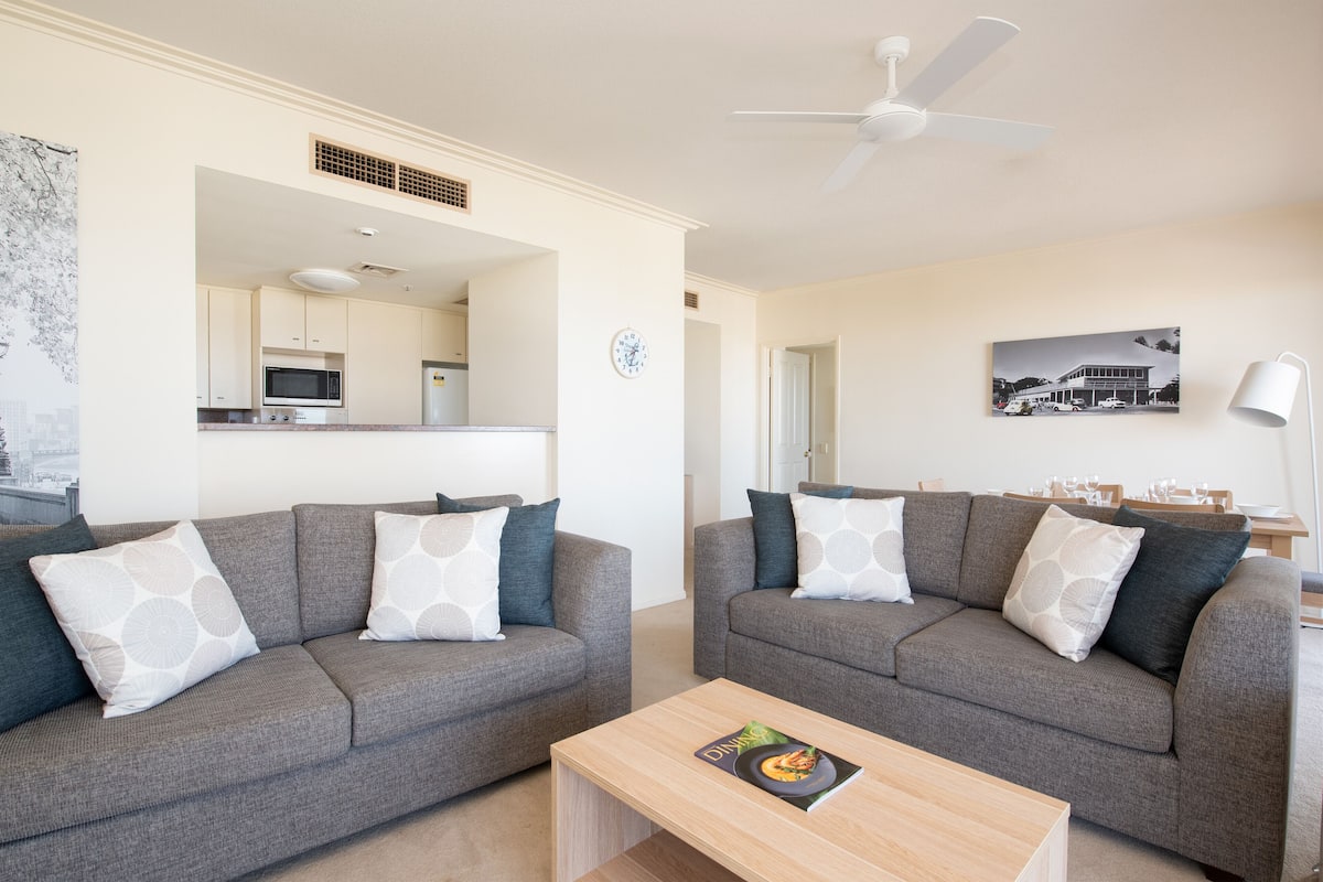 1 bedroom, desk, blackout curtains, iron/ironing board