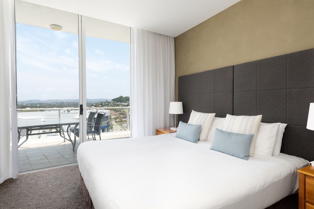 1 bedroom, desk, blackout curtains, iron/ironing board