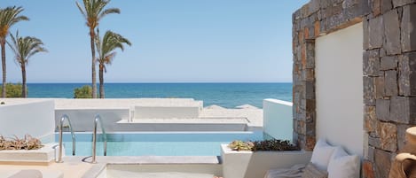 Vista a la playa o el mar