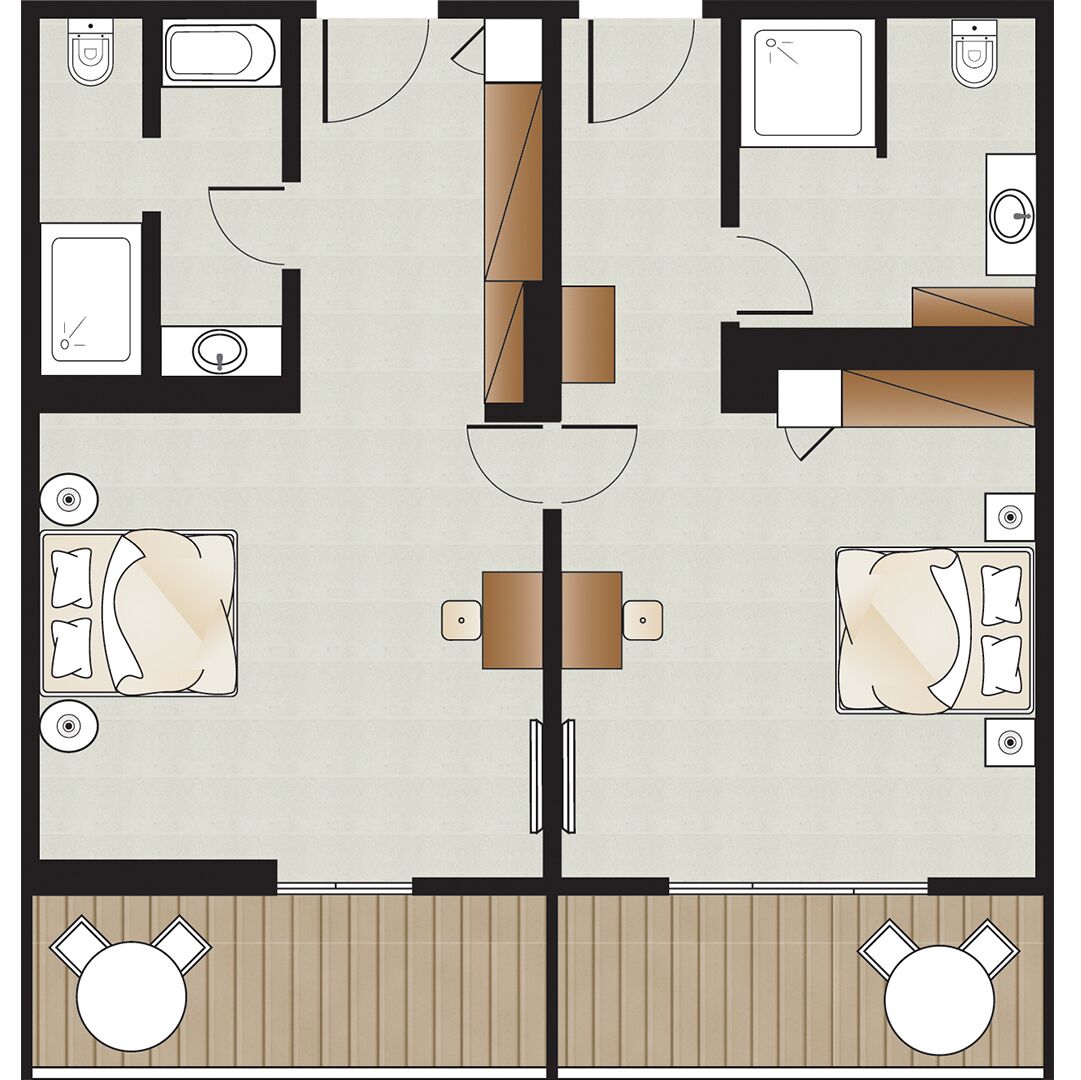 2-bedroom suite | Floor plan