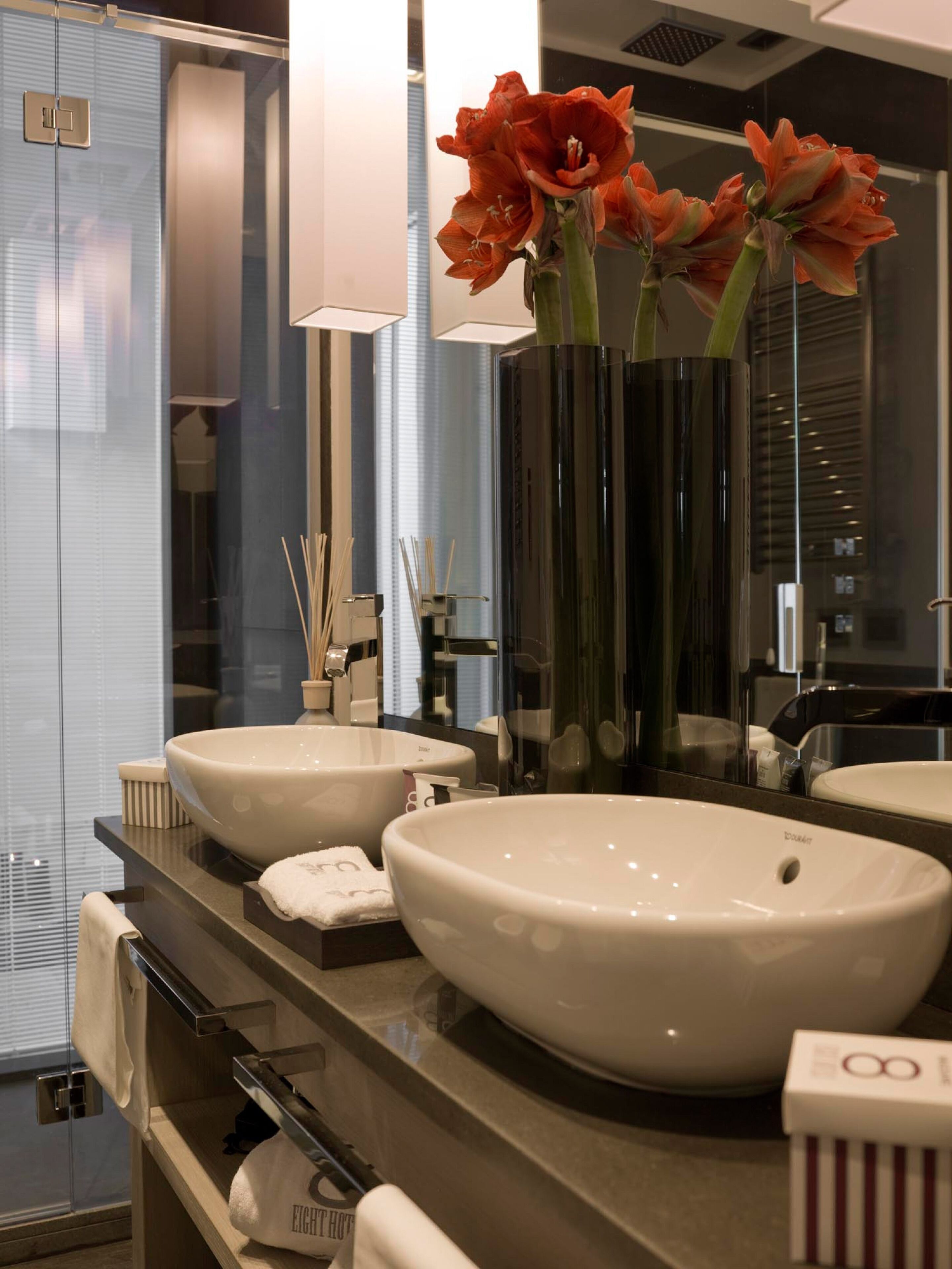 two levels suite | bathroom | rainfall showerhead, hair dryer, bathrobes, slippers