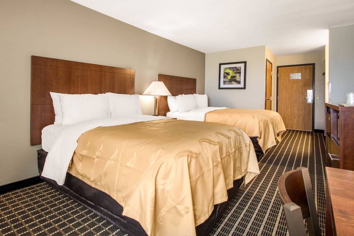 In-room safe, desk, laptop workspace, soundproofing