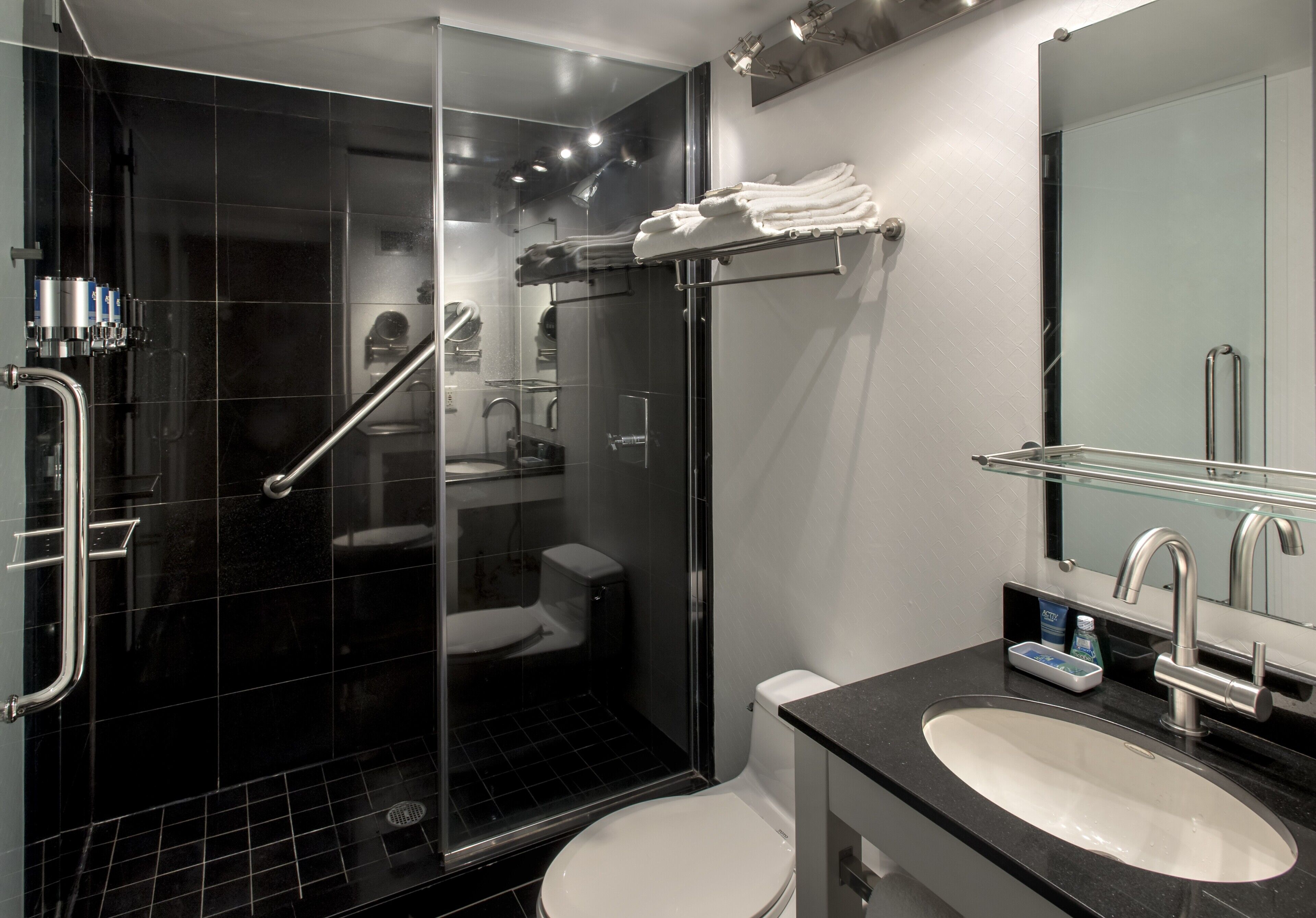 Free toiletries, hair dryer, shampoo, toilet paper