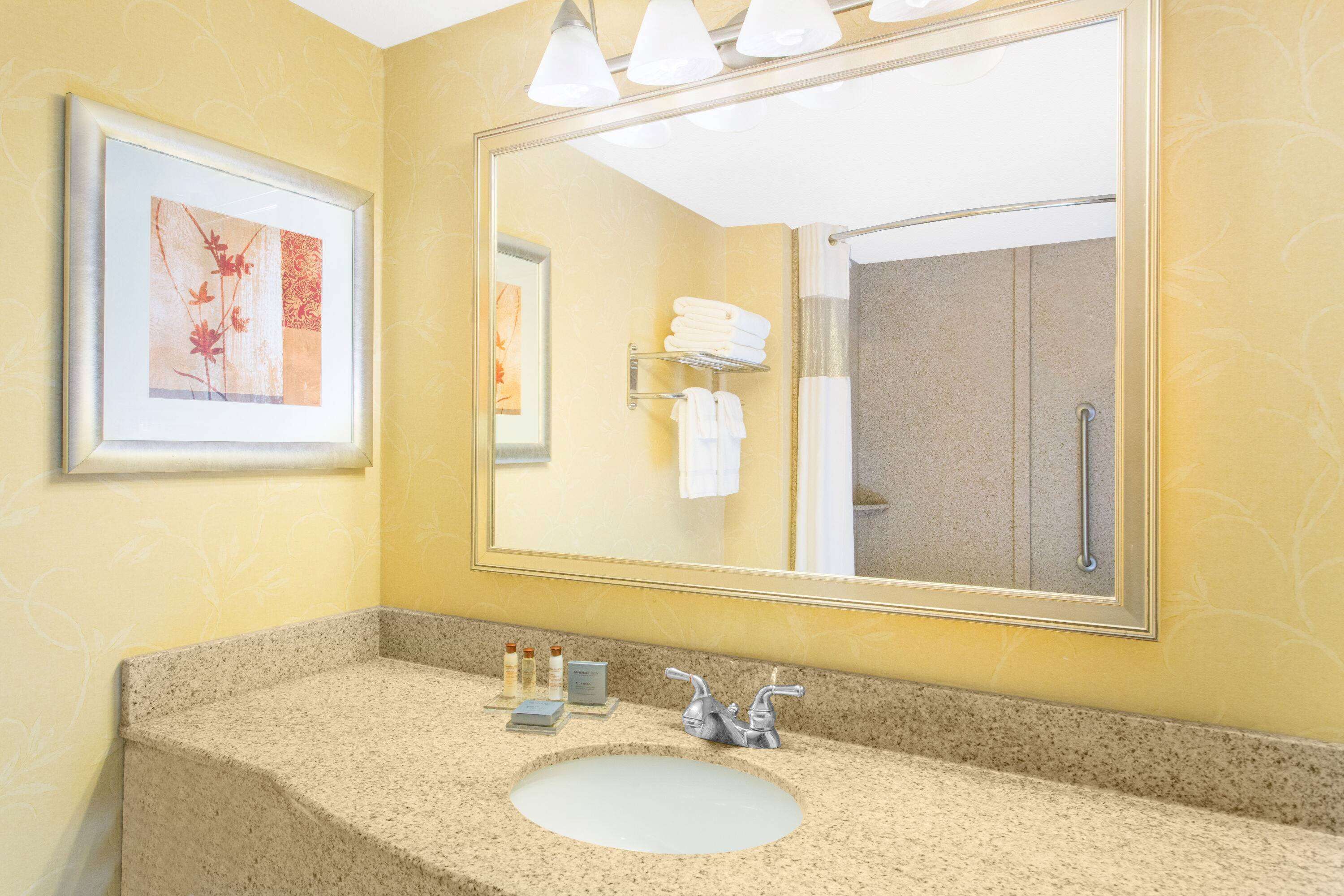 room, accessible, microwave | bathroom | combined shower/bathtub, free toiletries, hair dryer, towels