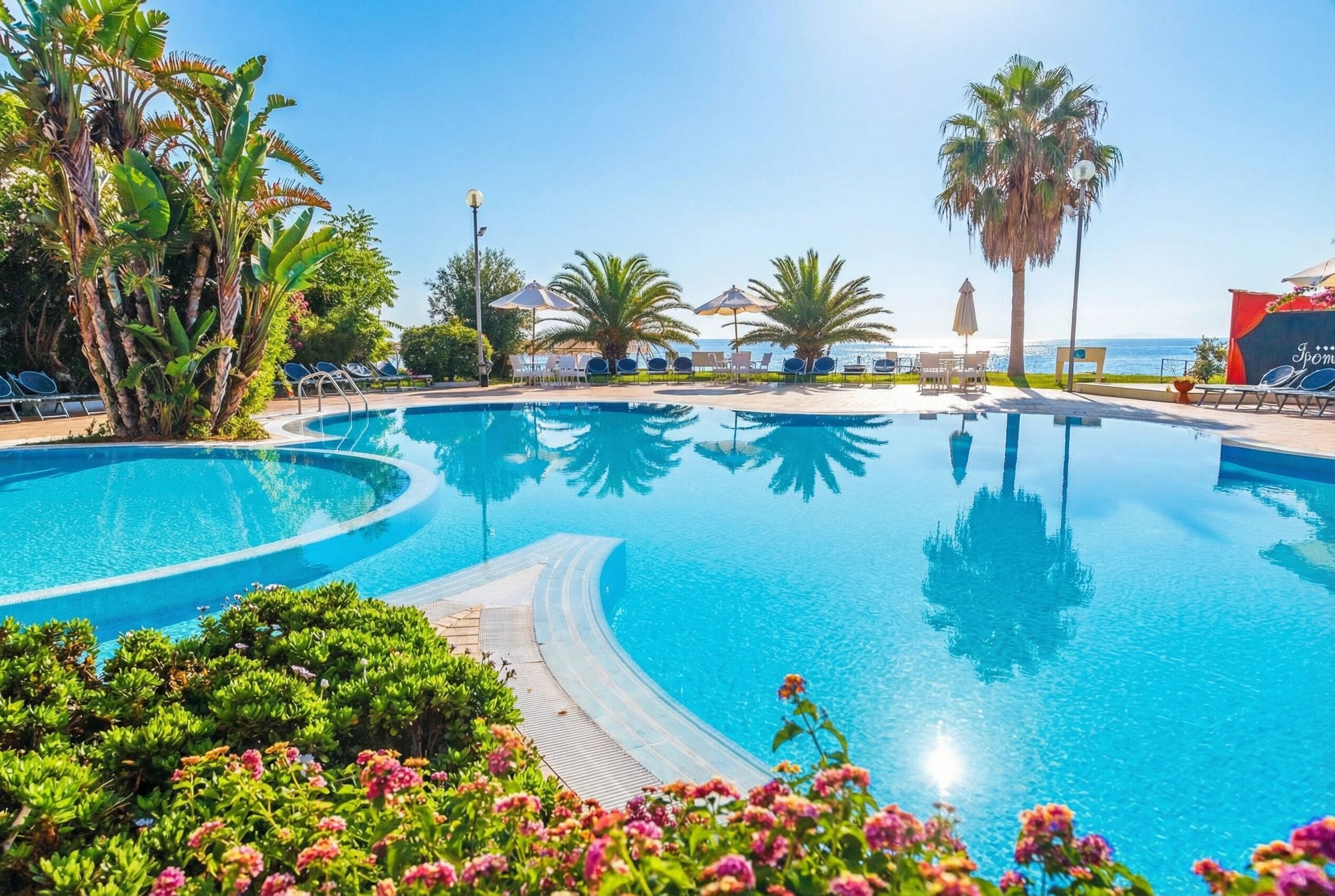 Außenpool (je nach Saison geöffnet), Liegestühle