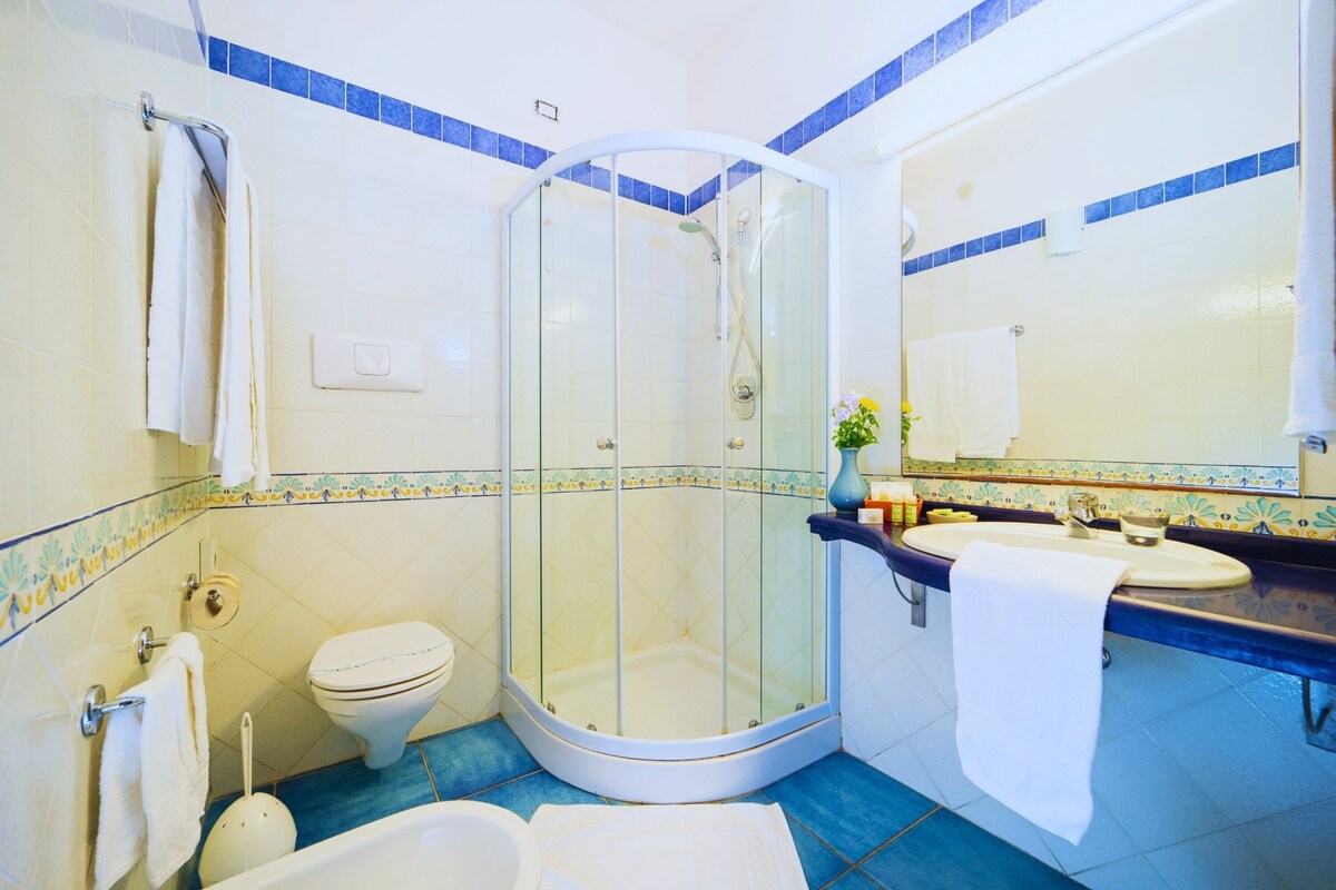 Bathroom | Shower, free toiletries, hair dryer, bidet