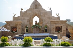 Outdoor wedding area